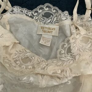 Victoria's Secret Cream Lace Slip with Scalloped Edges